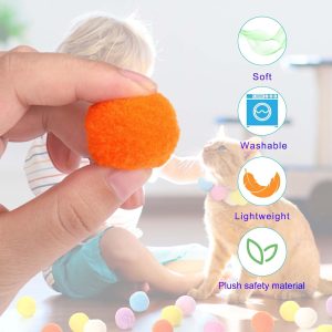 Cat Toy Ball Launcher Gun Cat Fetch Toy Gun Shooter Plush Ball Shooting Gun With 20Pcs Pom Pom Balls  Toys Interactive For Indoor Cats - Image 3