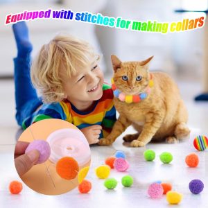 Cat Toy Ball Launcher Gun Cat Fetch Toy Gun Shooter Plush Ball Shooting Gun With 20Pcs Pom Pom Balls  Toys Interactive For Indoor Cats - Image 4