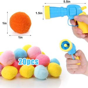 Cat Toy Ball Launcher Gun Cat Fetch Toy Gun Shooter Plush Ball Shooting Gun With 20Pcs Pom Pom Balls  Toys Interactive For Indoor Cats - Image 8